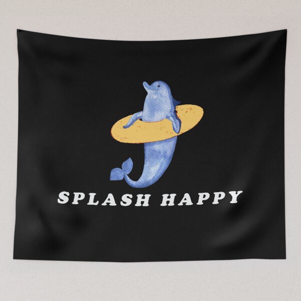 Item preview, Splash Happy – Cute Surfing Dolphin Ocean Design  designed and sold by badrobcheb1.