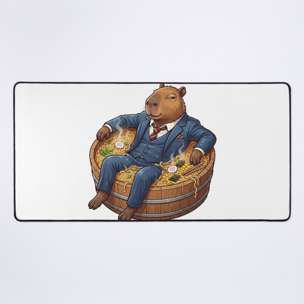 Item preview, Business Capybara in Ramen Hot Tub designed and sold by YNAMREG.