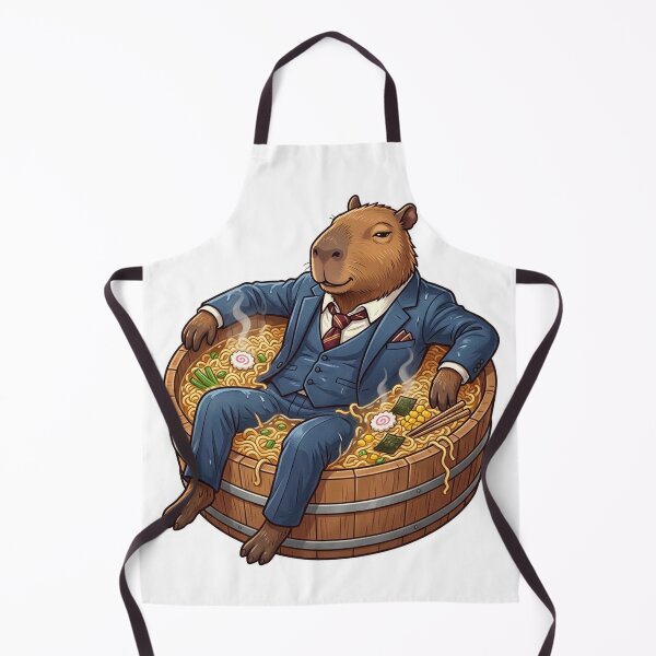 Item preview, Business Capybara in Ramen Hot Tub designed and sold by YNAMREG.