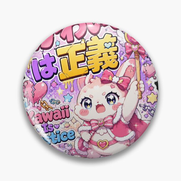 Item preview, Kawaii Is Justice Japanese Cute Bunny Art (かわいいは正義) - Magical Pink Mascot Design designed and sold by Japan-kanji-ya.