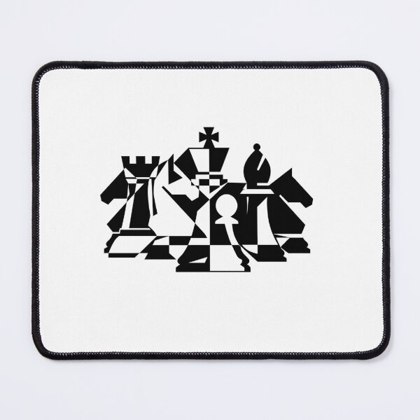 Item preview, Abstract Geometric Chess in Black and White designed and sold by Mangust-in.