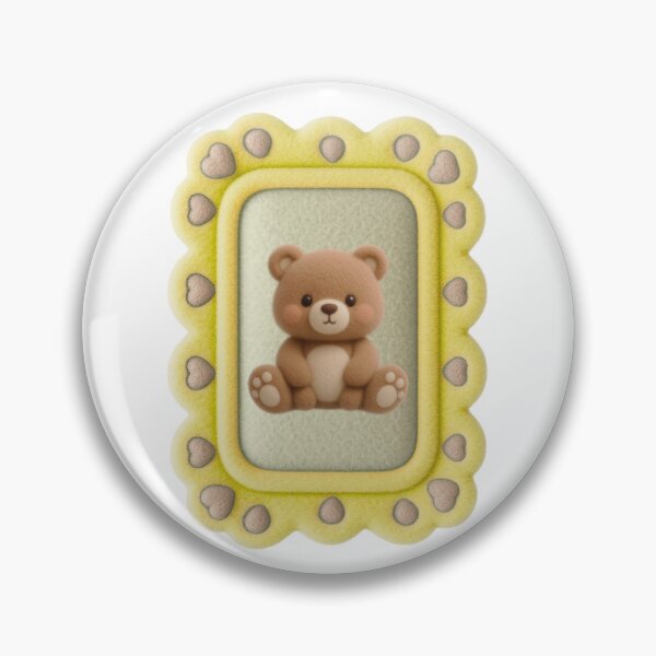 Item preview, Soft Plush Look Cute Teddy Bear in Yellow Frame designed and sold by TeeGeeTees.