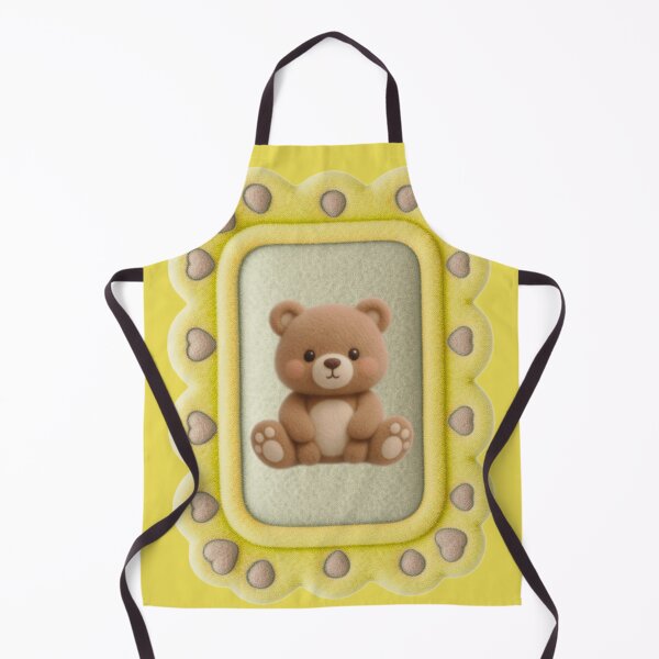 Item preview, Soft Plush Look Cute Teddy Bear in Yellow Frame designed and sold by TeeGeeTees.