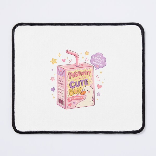 Item preview, Positivity in a Cute Box | Kawaii Goose Juice Carton | Cute Pastel Duck Sticker | Happy Vibes Cartoon Illustration designed and sold by MMK1SHOP.