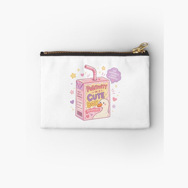 Item preview, Positivity in a Cute Box | Kawaii Goose Juice Carton | Cute Pastel Duck Sticker | Happy Vibes Cartoon Illustration designed and sold by MMK1SHOP.