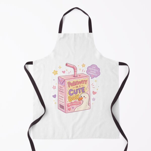 Item preview, Positivity in a Cute Box | Kawaii Goose Juice Carton | Cute Pastel Duck Sticker | Happy Vibes Cartoon Illustration designed and sold by MMK1SHOP.