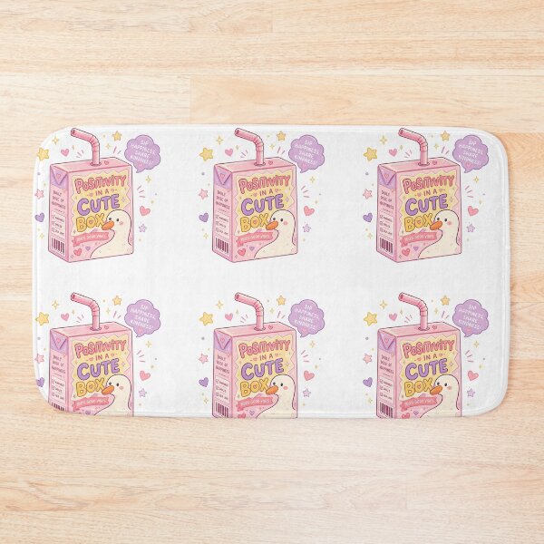 Item preview, Positivity in a Cute Box | Kawaii Goose Juice Carton | Cute Pastel Duck Sticker | Happy Vibes Cartoon Illustration designed and sold by MMK1SHOP.