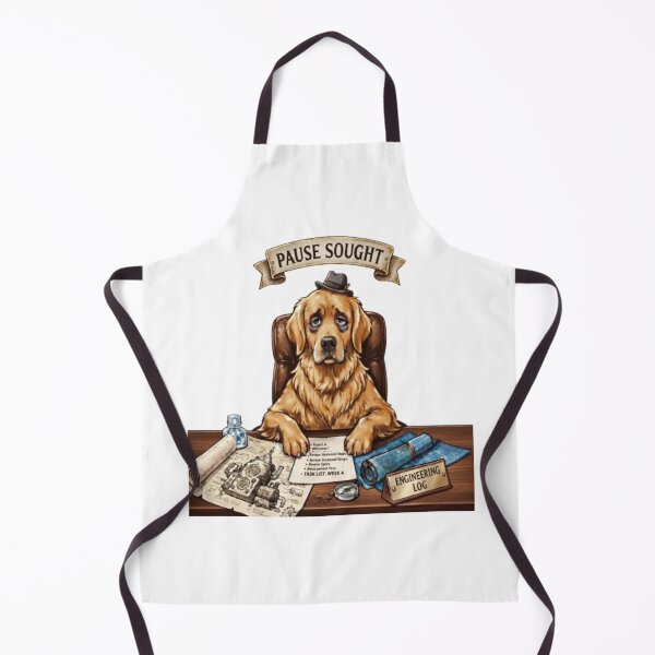 Item preview, Overworked Golden Retriever Desk Wok Life designed and sold by Northern Glow Art.