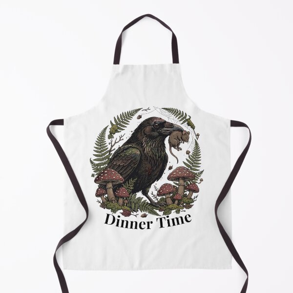 Item preview, Dinner Time Raven Mouse Amanita Mushroom Dark Cottagecore Art Goblincore Halloween Morbid Humor designed and sold by Neurospicy Trolls.