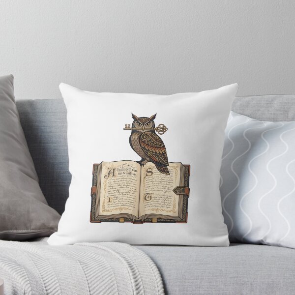 Item preview, Wise Owl Keeper of Ancient Secrets Fantasy Book Art. designed and sold by MyHappyArtShop.