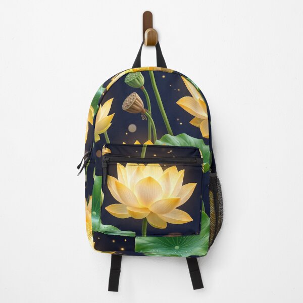Item preview, Divine Kamal — Golden Lotus Glow Seamless Pattern designed and sold by krazzyremo.