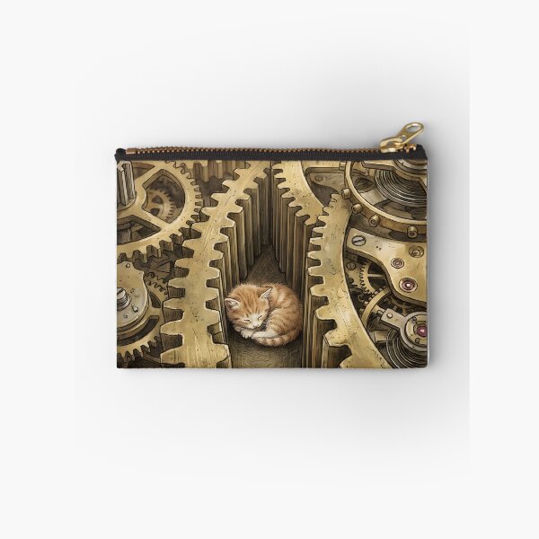 Item preview, Tiny Kitten in a Giant Clockwork Gear Maze Miniature Illustration designed and sold by DuckOddity.