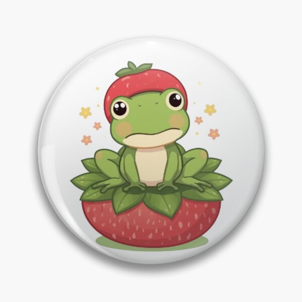Item preview, Cute Strawberry Frog Kawaii Sticker | Adorable Spring Frog Gift designed and sold by Stylestickers55.