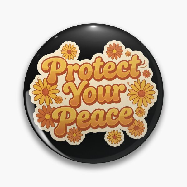 Item preview, Retro Protect Your Peace Groovy Daisy Flowers designed and sold by KCasual.