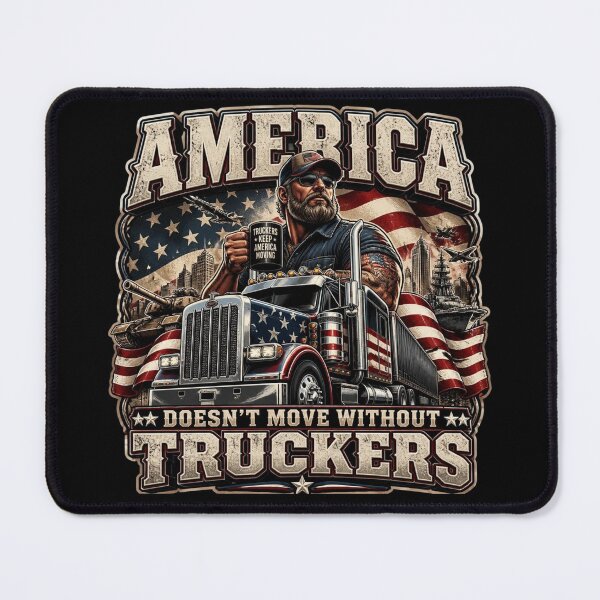 Item preview, America Doesn't Move Without Truckers Patriotic Truck Driver USA Design designed and sold by thoughtswear.