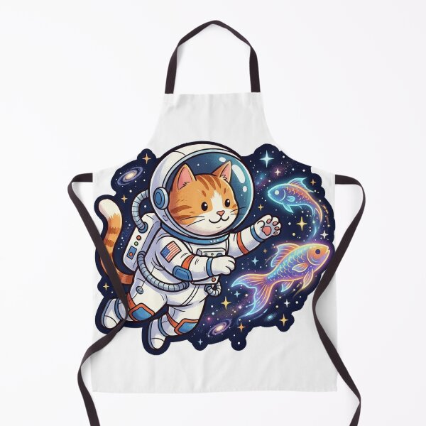 Item preview, Cat Astronaut Catching Space Fish designed and sold by YNAMREG.