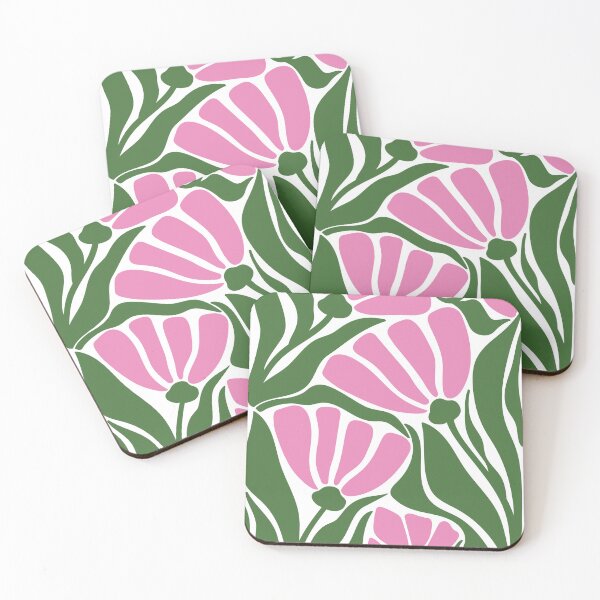Item preview, Retro Pink Wildflower Botanical Pattern designed and sold by chyzh-arts.