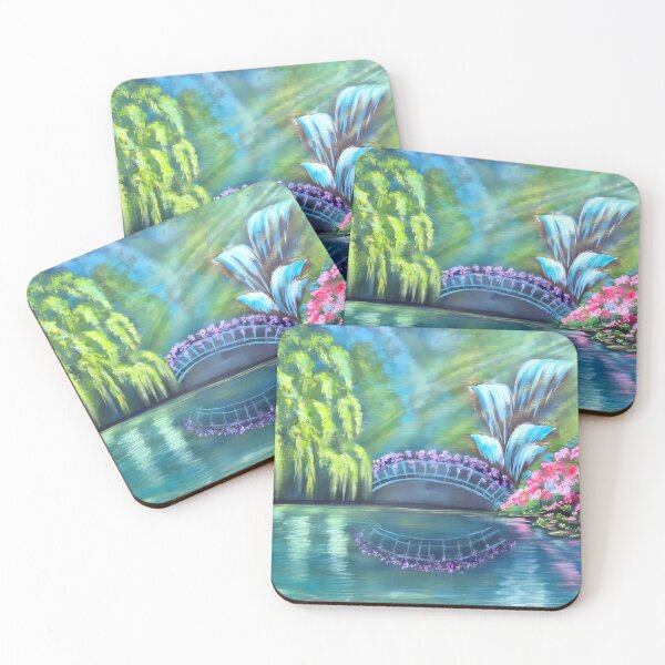 Item preview, Serene Willow Garden Bridge designed and sold by ArtByIness.