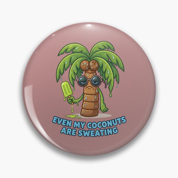 Item preview, A palm tree with coconuts on hot days. designed and sold by MyHappyArtShop.