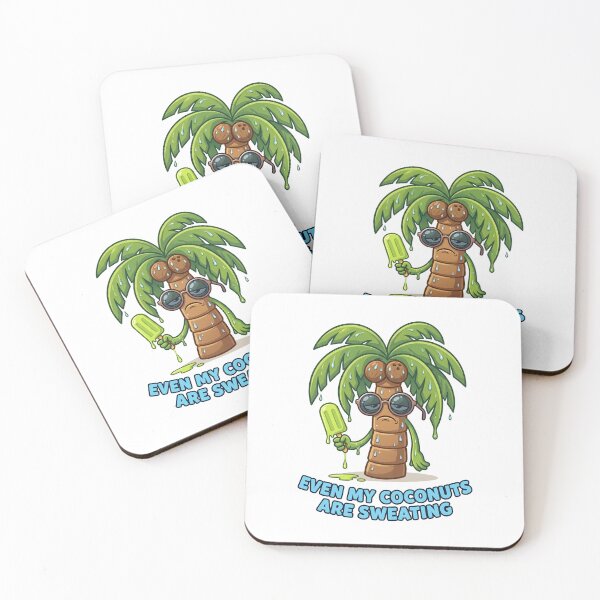Item preview, A palm tree with coconuts on hot days. designed and sold by MyHappyArtShop.