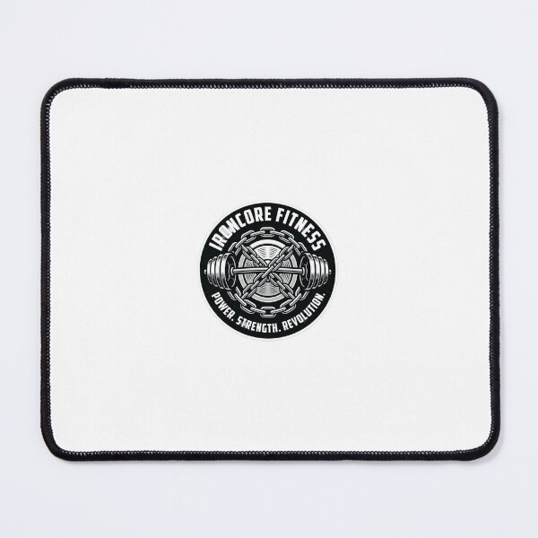 Item preview, Ironcore Fitness Shield Muscle Gym Logo designed and sold by JeevanStickers.