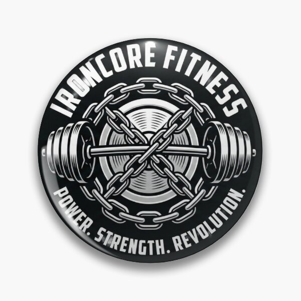 Item preview, Ironcore Fitness Shield Muscle Gym Logo designed and sold by JeevanStickers.