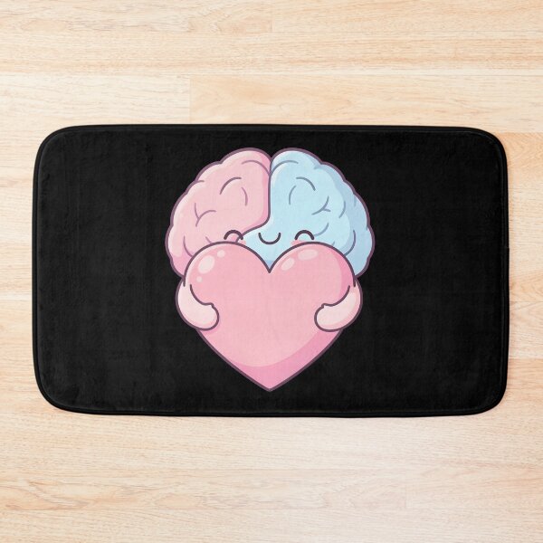 Item preview, Cute Kawaii Brain Hugging Heart Mental Health Balance designed and sold by KCasual.