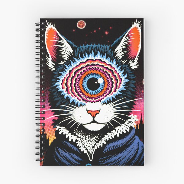 Item preview, Creepy One Eyed Cat Portrait | Gothic Horror Grunge Illustration designed and sold by QQQueen.