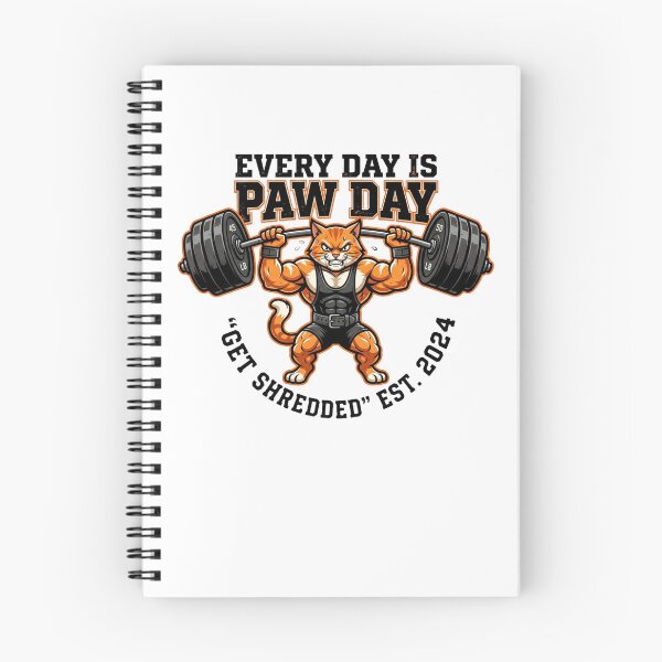 Item preview, Every Day Is Paw Day – Buff Ginger Cat Gym Logo designed and sold by CatstheticShop1.