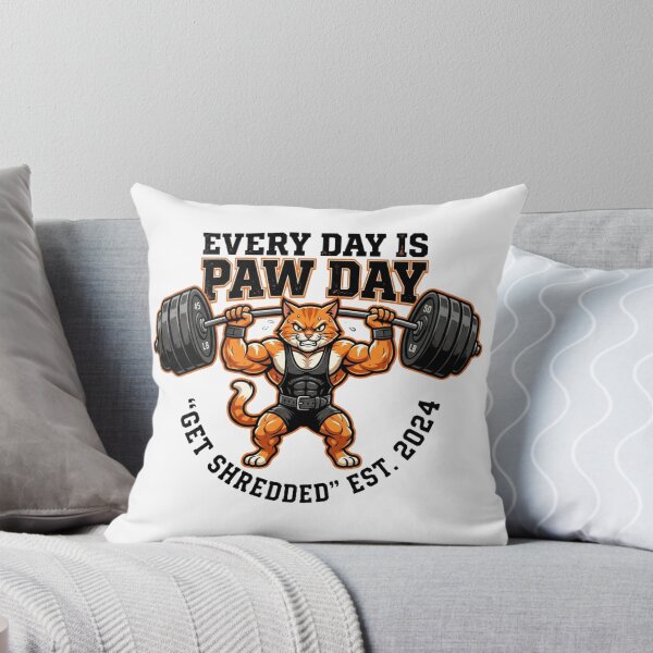 Item preview, Every Day Is Paw Day – Buff Ginger Cat Gym Logo designed and sold by CatstheticShop1.