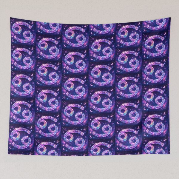 Item preview, Sparkling Cancer zodiac in cosmic glow designed and sold by HemGlo Studio.