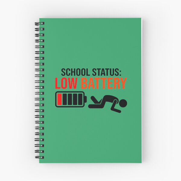 Item preview, School Status Low Battery Funny Typography designed and sold by MyHappyArtShop.