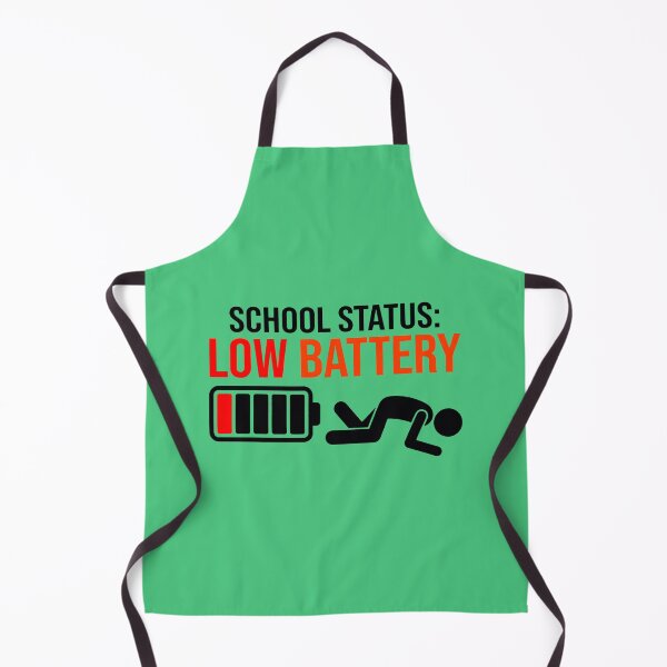 Item preview, School Status Low Battery Funny Typography designed and sold by MyHappyArtShop.