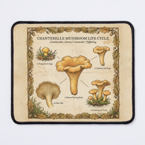 Item preview, Chanterelle Cantharellus Cibarius Life Cycle Illustration designed and sold by IdeaSmith.