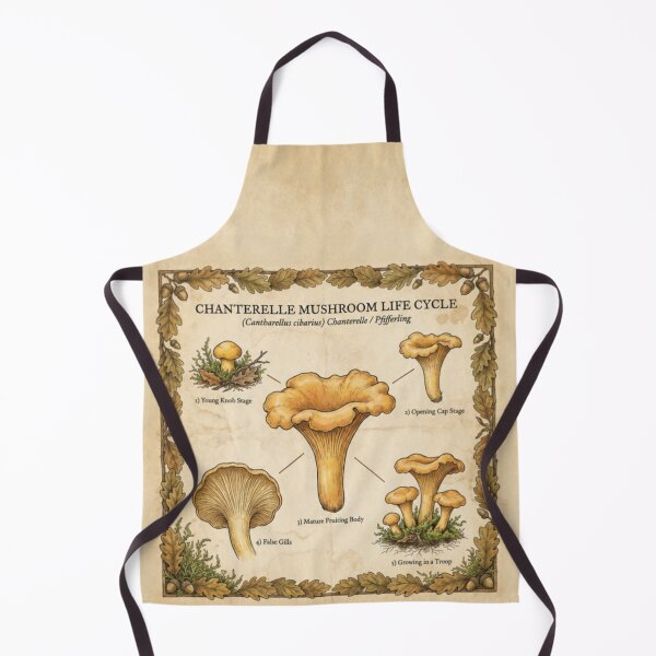 Item preview, Chanterelle Cantharellus Cibarius Life Cycle Illustration designed and sold by IdeaSmith.