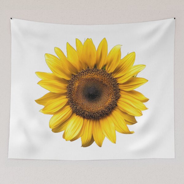 Item preview, Vintage Botanical Sunflower Symmetrical Illustration Print designed and sold by The Fine Print by BassAddict.