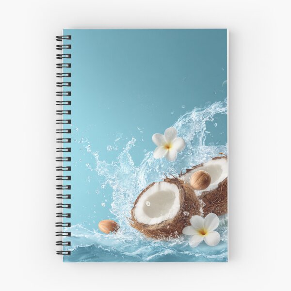 Item preview, Summer Coconut Splash Background with Tropical Flowers and Fresh Water designed and sold by ingapv.