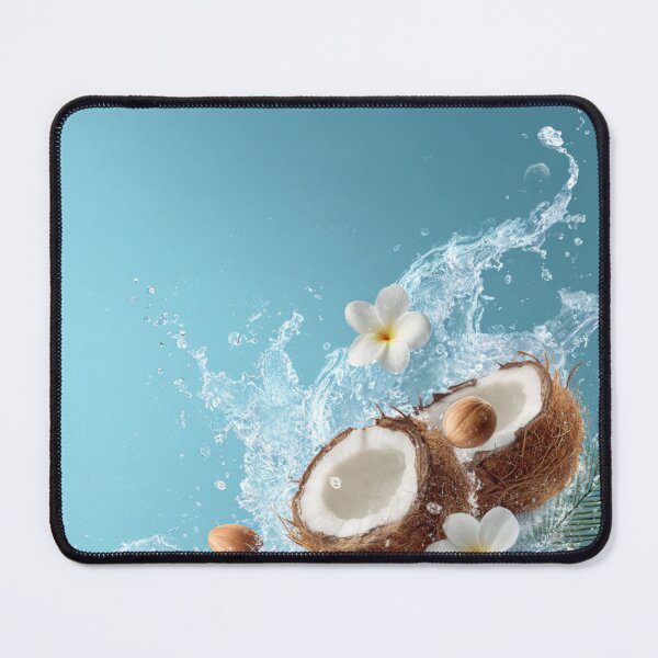 Item preview, Summer Coconut Splash Background with Tropical Flowers and Fresh Water designed and sold by ingapv.