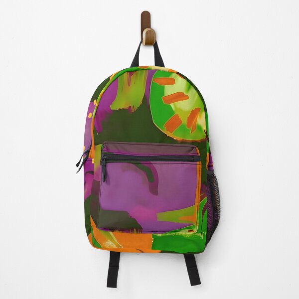 Item preview, Secondary Colors: Green Purple Orange Abstract Art designed and sold by Vicky Brago-Mitchell®.