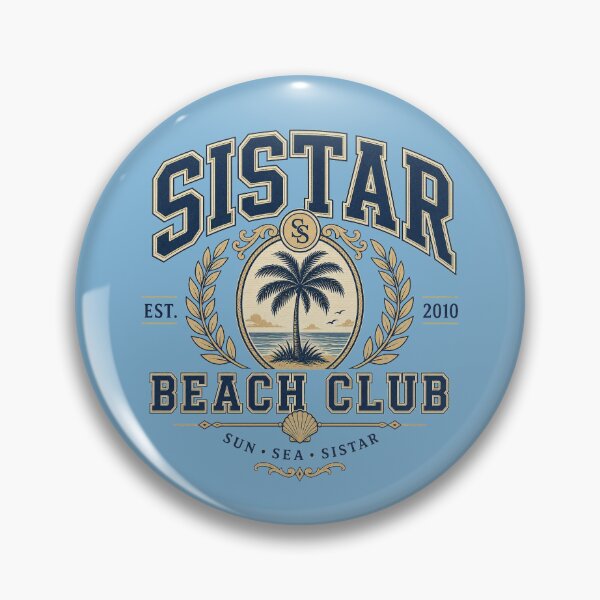 Item preview, SISTAR Beach Club Varsity Crest | Coastal Summer Vintage Design designed and sold by Meivelle.