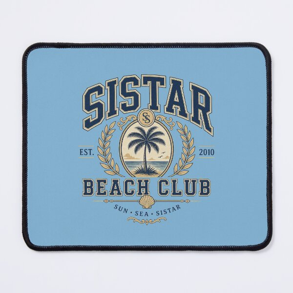 Item preview, SISTAR Beach Club Varsity Crest | Coastal Summer Vintage Design designed and sold by Meivelle.