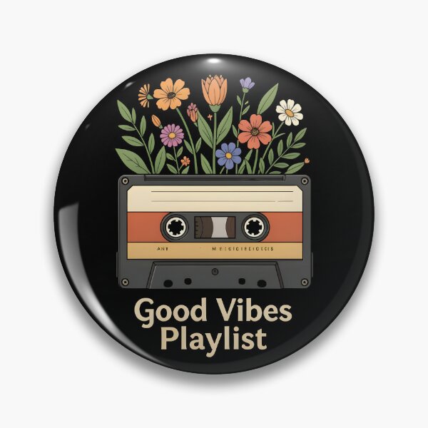 Item preview, Retro Cassette Tape Floral Good Vibes Playlist designed and sold by KCasual.