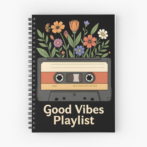 Item preview, Retro Cassette Tape Floral Good Vibes Playlist designed and sold by KCasual.