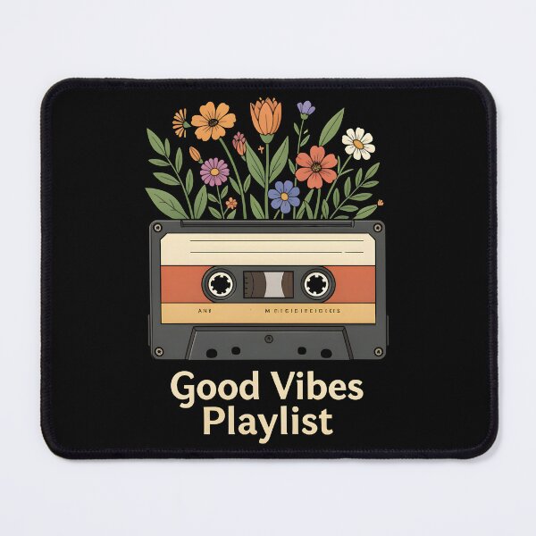 Item preview, Retro Cassette Tape Floral Good Vibes Playlist designed and sold by KCasual.