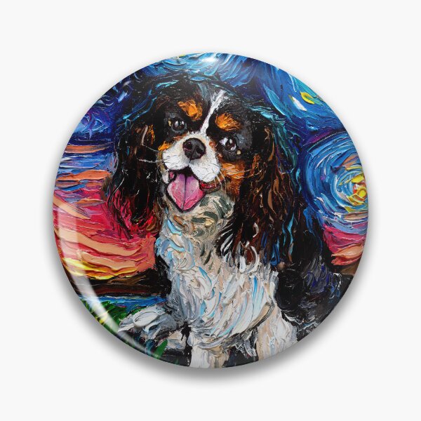 Item preview, Tri Color Cavalier King Charles Spaniel Night designed and sold by AjaTrier.