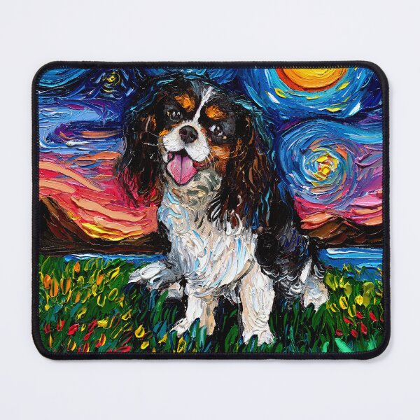 Item preview, Tri Color Cavalier King Charles Spaniel Night designed and sold by AjaTrier.
