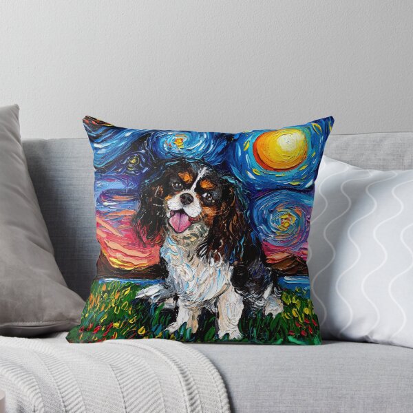 Item preview, Tri Color Cavalier King Charles Spaniel Night designed and sold by AjaTrier.