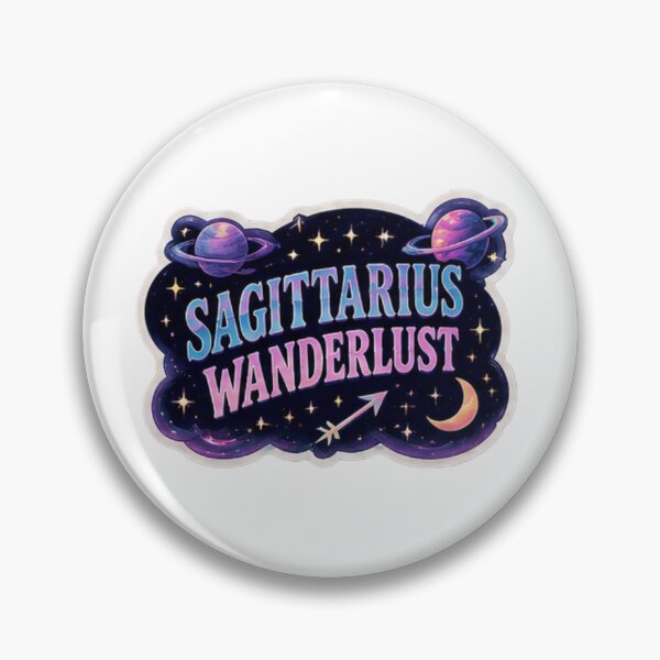 Item preview, Sagittarius Wanderlust Vintage Patch Style Typography designed and sold by littleearty.