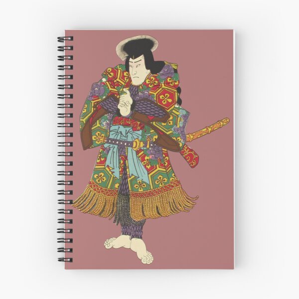 Item preview, Japanese Kabuki Actor - Modern Ukiyo-e Portrait - Japandi, Dusty Rose designed and sold by Black Swallow.