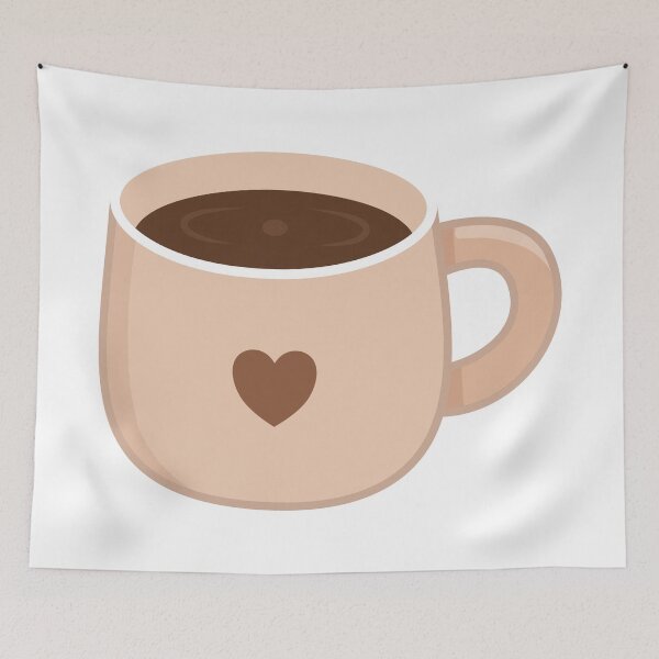 Item preview, Hot Coffee Ceramic Mug Brown Heart Graphic designed and sold by Anne97s.
